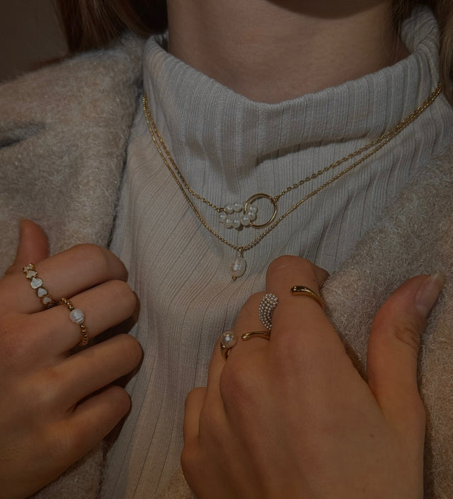 Kette Twin Pearl
